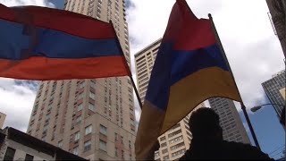 Armenian Genocide Centennial commemoration at Times Square, New York