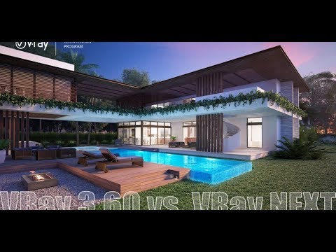 VRay 3.60 vs VRay NEXT - x3 Faster with Adaptive Dome Light
