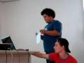 Daniel apresentando trabalho.