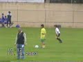 9 years old kid scores a great goal