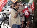 manifestation contre la loi sur le service minimum, � l'appel de la cgt, cfdt et fsu, � tarbes (hautes-pyr�n�es). par www.pyreneesinfo.fr