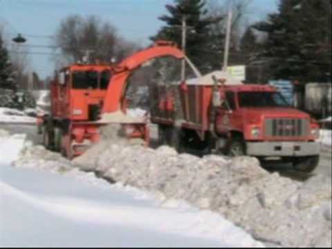 Snow Removal - City of Waterville snow removal action. Several pieces of equipment is used to remove snow from city streets. The snow dumping site is also shown at the end ...