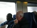 Gambon lookalike on train Belgian train.