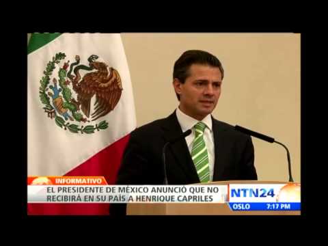 Peña Nieto anuncia que no recibirá a Henrique Capriles en México