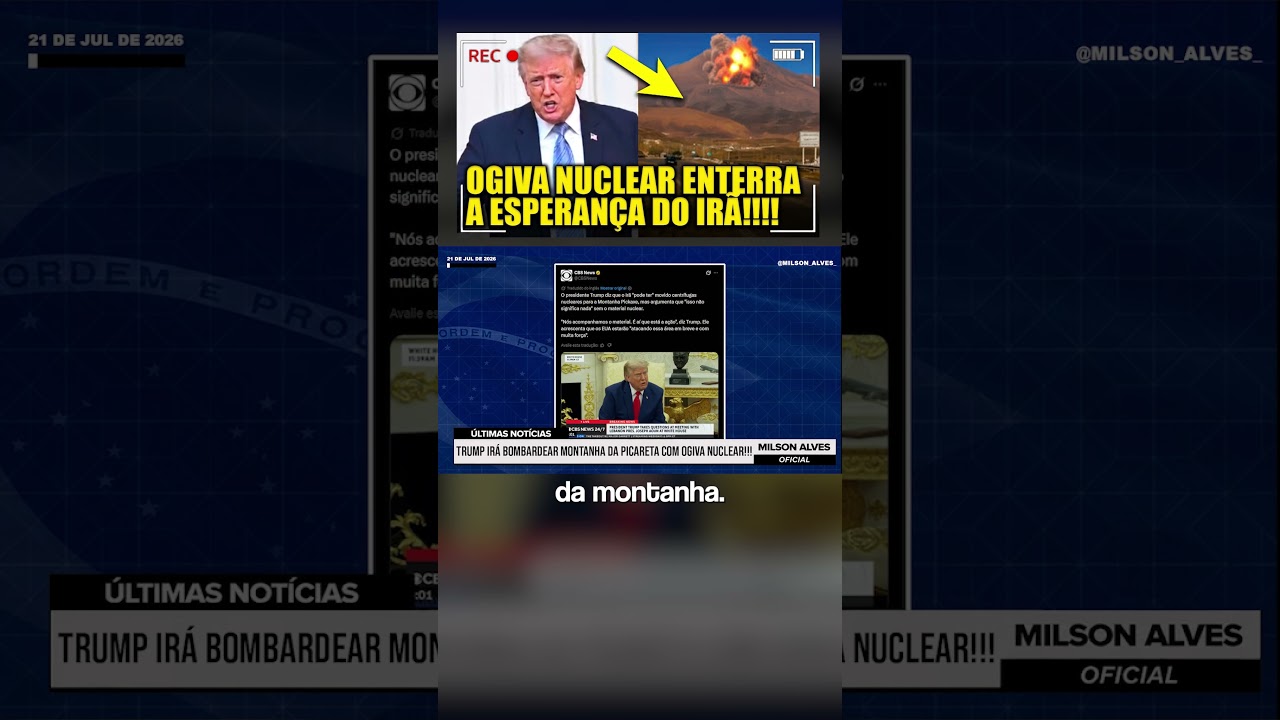 Trump IRÁ BOMBARDEAR Montanha da Picareta COM OGIVA NUCLEAR!!!