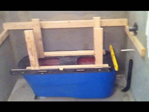 Concrete - Part 1 of 3 videos showing the complete process of making a concrete bath tub in place. Using a fiberglass tub mold, Part 1 shows setting up the plumbing, fr...