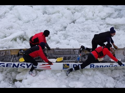 VIDEO: Ice Canoe Race