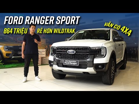 Ford Ranger Sport 2023 về đại lý: 864 triệu, ngoại hình thể thao, trang bị giữ nguyên như XLT!