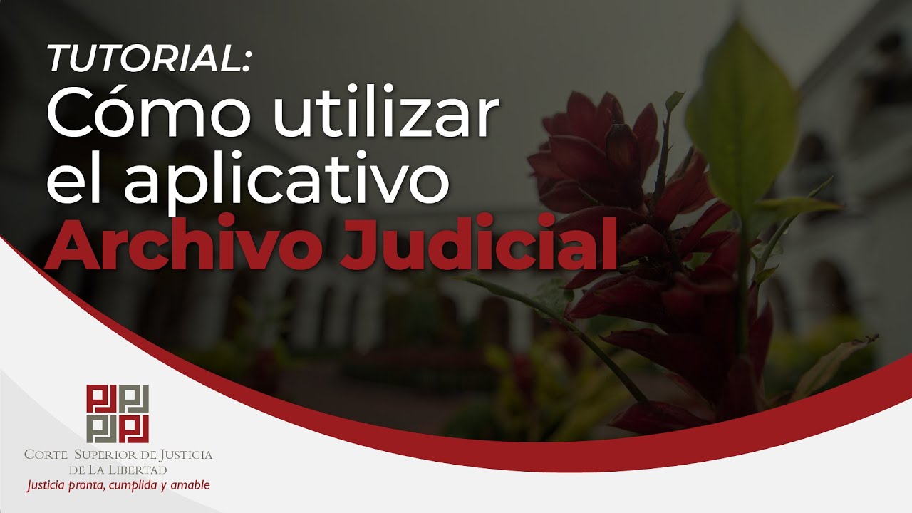 TUTORIAL: Cómo utilizar Archivo judicial | Corte Superior de Justicia de Laa Libertad