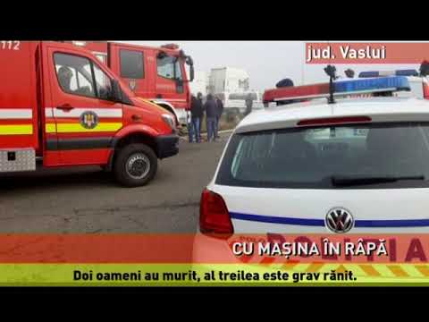 Doi oameni au murit, al treilea este grav rănit, în urma unui accident la Vaslui