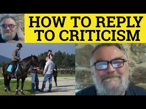 how to react better to criticism