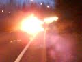 Car fire in Derby