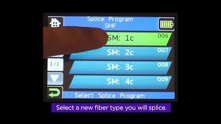 Fibre type and protection sleeve settings