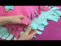 No-Sew Fleece Hat, Scarf & Pillow : Knotting a No-Sew Fleece Pillow
