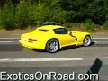 Several Dodge Viper and a Ford GT accelerating Several Dodge Viper and a Ford GT accelerating