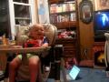 Baby uses the force to beat up daddy!