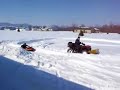 ATV PULLING SNOW TUBE ATV PULLING SNOW TUBE