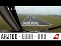 ARJ100 Noseview Landing in Brussels
