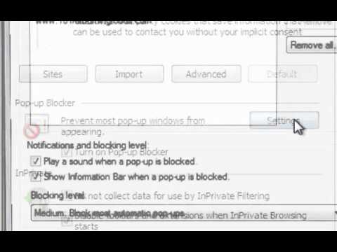 how to take off a pop up blocker