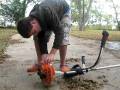 Stihl FS 85 weedeater startup
