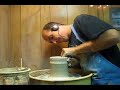 Throwing cups and vases on the potters wheel