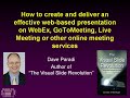 Preview of the training video on creating effective web presentations