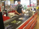 Conveyor Belt Advertising at Grocery Store