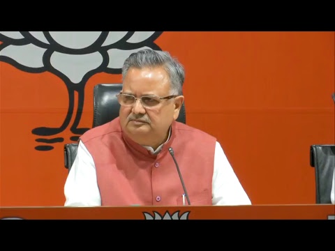 Joint Press by Shri Raman Singh, Shri Pema Khandu & Shri Bhupender Yadav at BJP HQ, New Delhi,Live