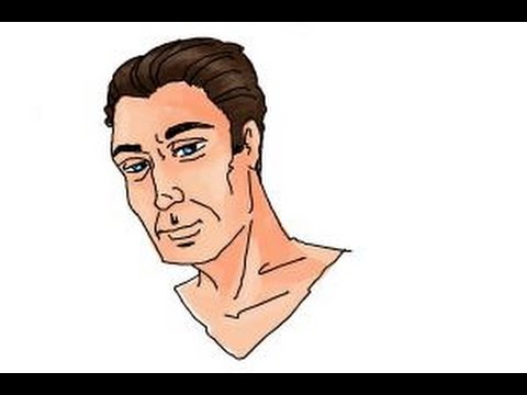 how to draw slicked back hair