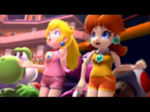 princess peach and daisy doing it in bed. peach, rosalina, daisy, dixie