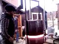 Alcohol Firing a Two Foot Triple Stacker