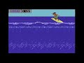 nice performance at the c64 game california games - surfing.