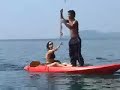 Deep water soloing on Poda island in Thailand. We rented a longtail boat and kayak through Yum Yums in Tonsai for half a day.