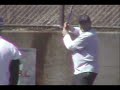 Lundberg and Louie play stickball