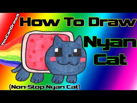 how to draw nyan cat