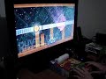 bigfoot(myself) playing rhythm tap in the nintendo wii game, let's tap. the song i'm playing is 