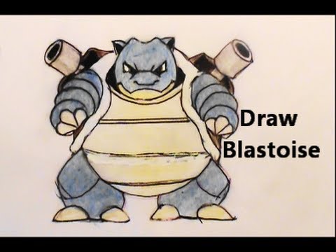 how to draw blastoise