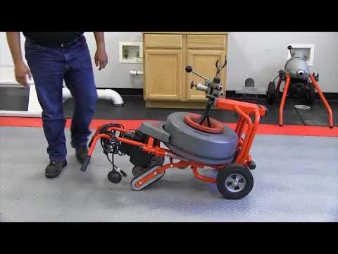 How to transport your RIDGID K7500 drum machine up or down stairs