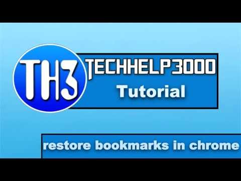 how to recover bookmarks in chrome