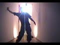enter:hektor is a full-body interactive environment where the audience must chase after or run away from projected, moving text, in order to elicit meaning from hektor's spoken words. they bend, extend, stretch and swipe, and are forced to enact (embody) 