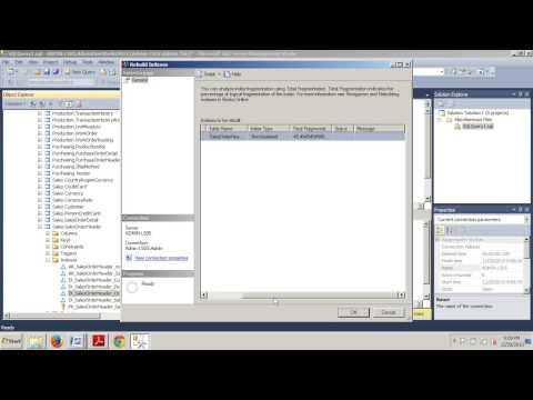 how to rebuild all indexes in sql server 2008