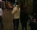 peter & cole dancing in the streets of edinburgh