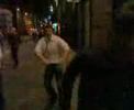 peter & cole dancing in the streets of edinburgh