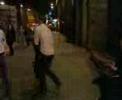 peter & cole dancing in the streets of edinburgh