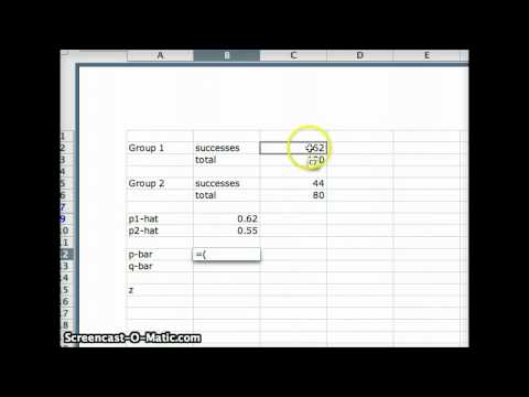 how to perform a two sample z test