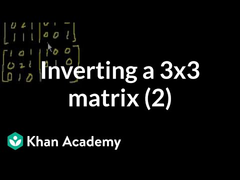 Classic video on inverting a 3x3 matrix part 2
