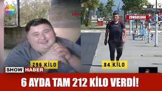 6 ayda tam 212 kilo verdi!