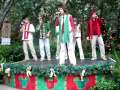 campfire carolers sing we wish you a merry christmas at disney's animal kingdom