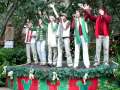 campfire carolers sing we wish you a merry christmas at disney's animal kingdom