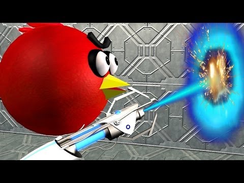 ANGRY BIRDS in a PORTAL 2 game ♫ 3D animated game mashup ☺ FunVideoTV - Style ;-))